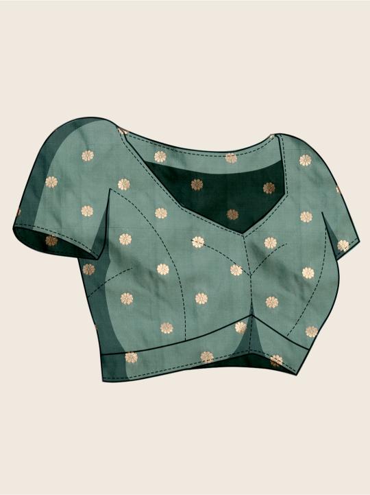 Green Zari Woven Soft Silk Saree