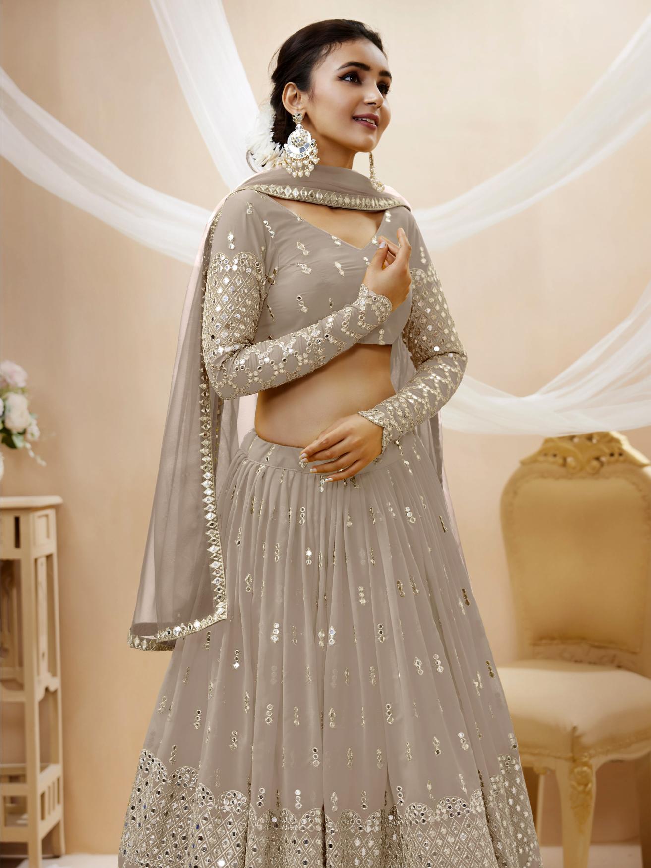 Grey Georgette Lehenga — alternate view