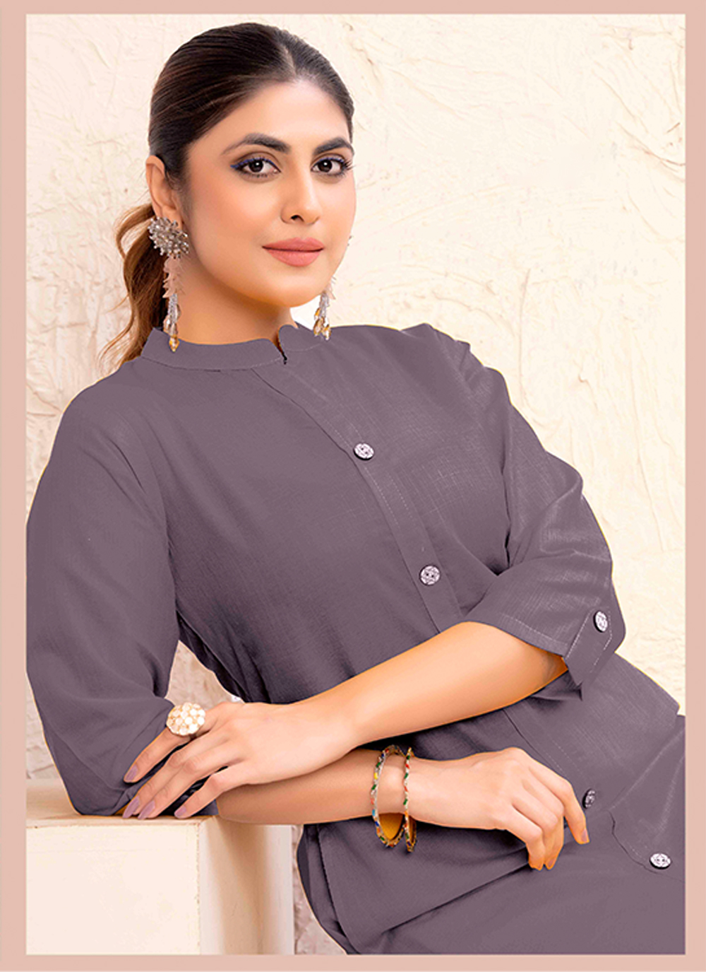 Grey Magic Cotton Kurti
