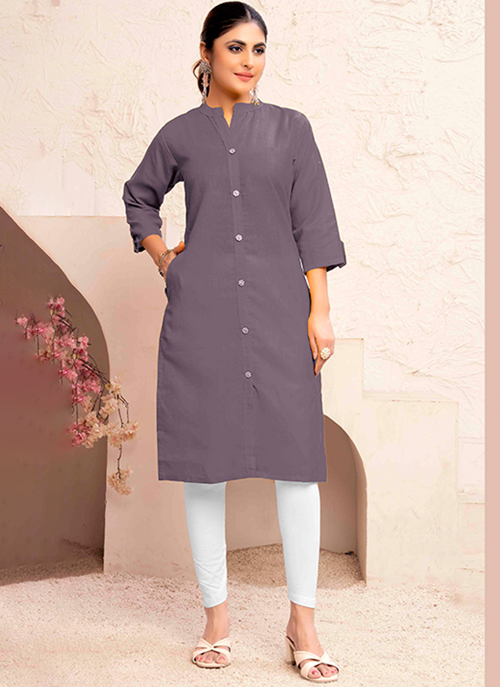 Grey Magic Cotton Kurti