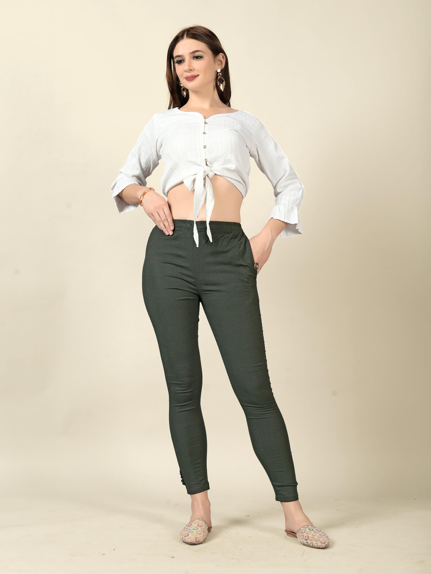 Grey Rayon Lycra Readymade Pant