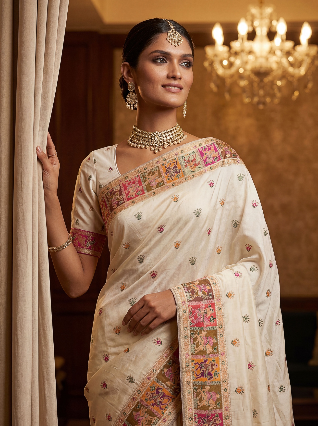 Ivory Heritage Virana Silk Saree