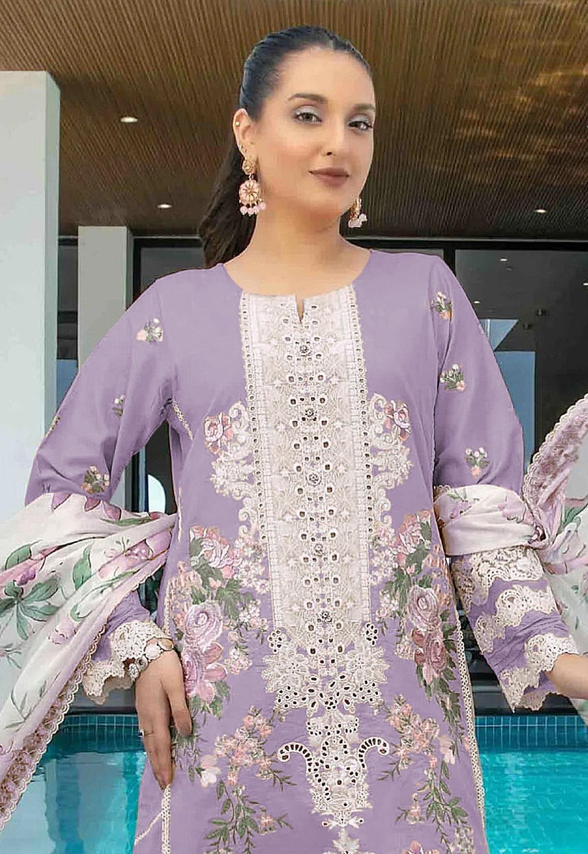 Lavender Off White Straight pant suit — alternate view