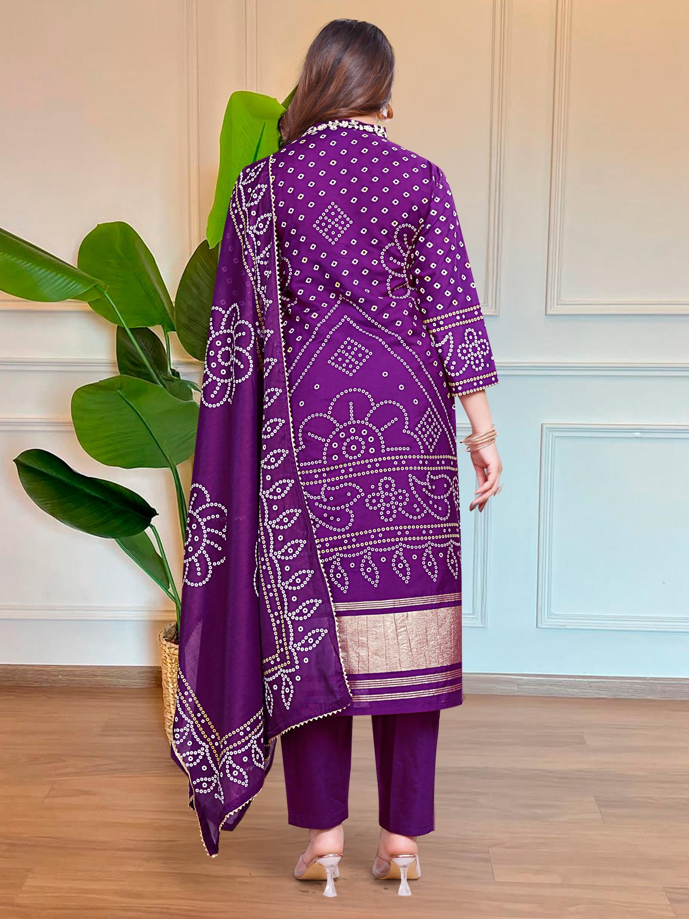 Lavender Viscose Readymade Suits — alternate view