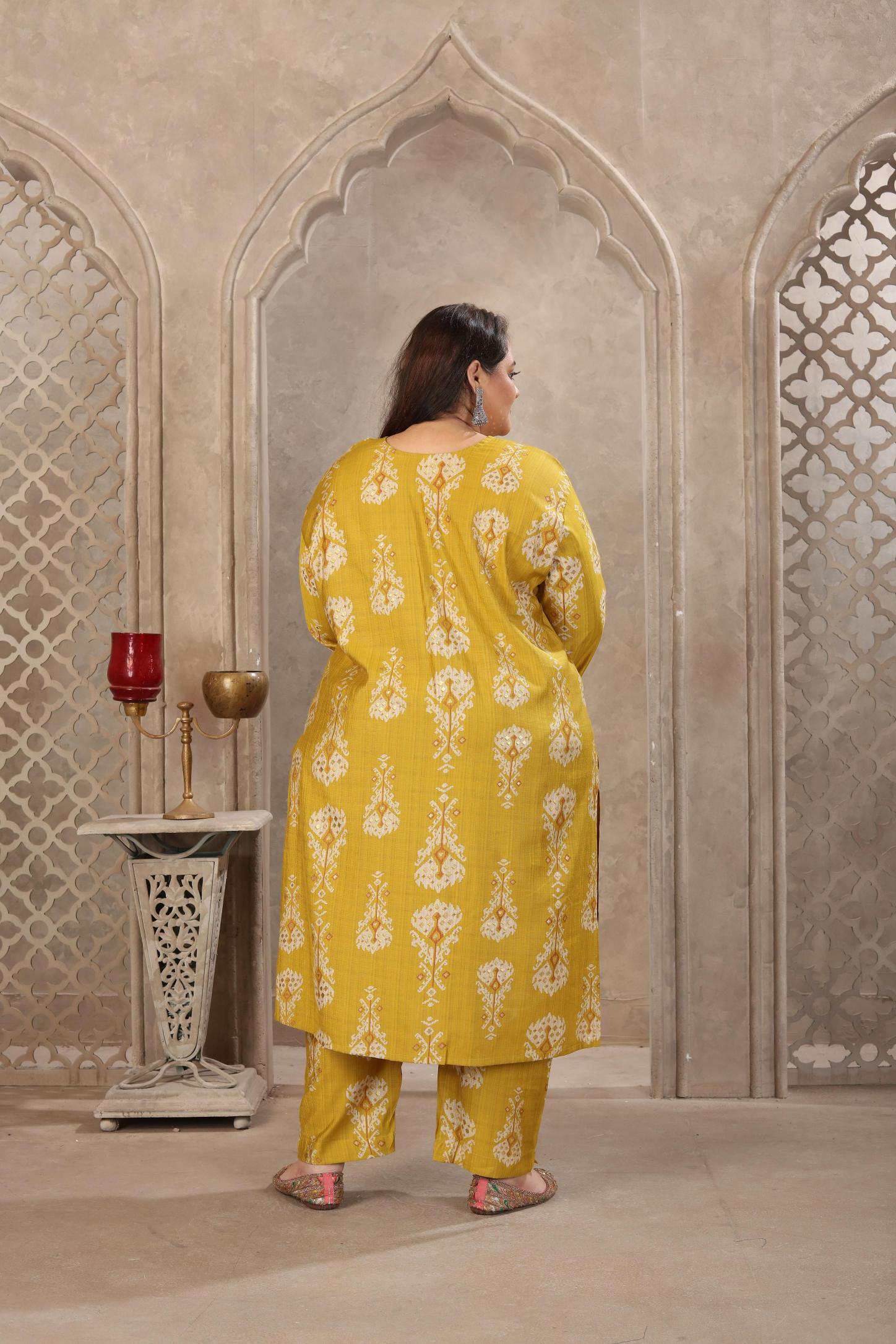 Lemon Lichi Viscose Readymade Suits — alternate view
