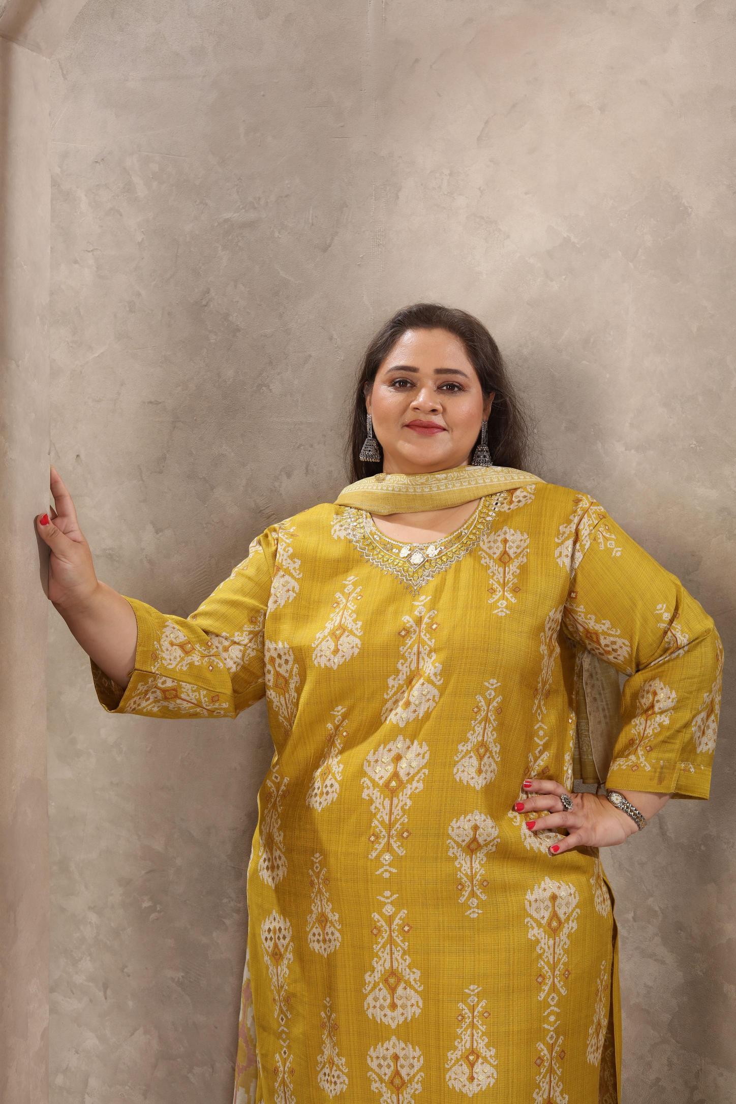 Lemon Lichi Viscose Readymade Suits