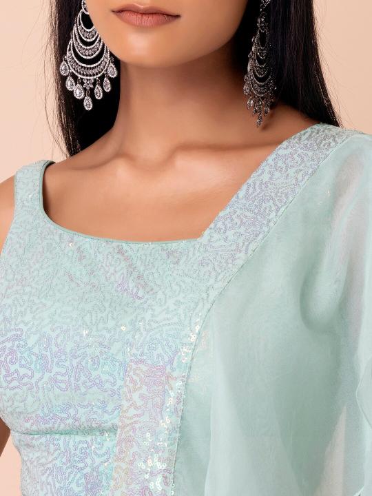 Light Blue Georgette Lehenga Choli