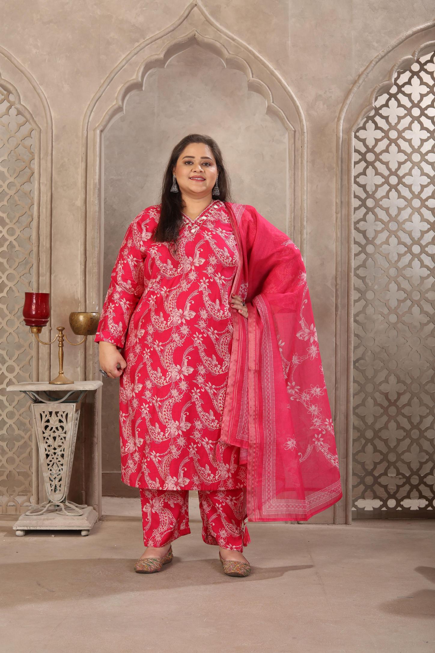 Light Pink Lichi Viscose Readymade Suits