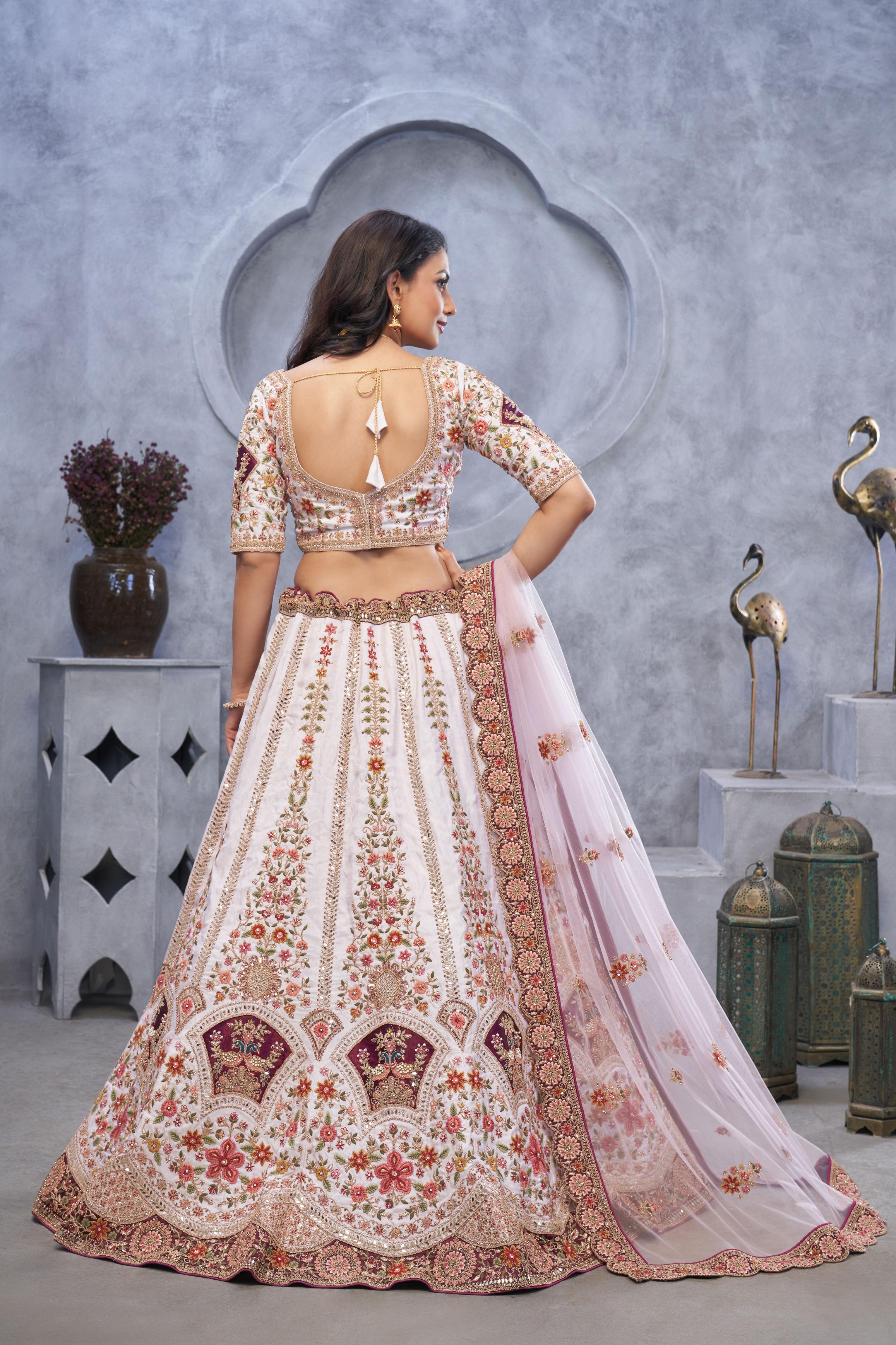 Light Purple Organza Wedding Lehenga — alternate view
