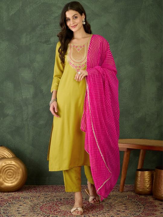 Liril Embroidered Rayon Readymade Suit