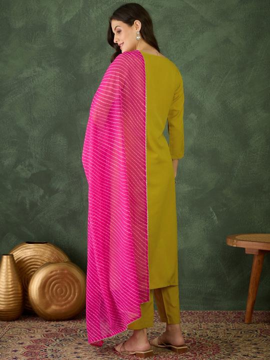Liril Embroidered Rayon Readymade Suit — alternate view