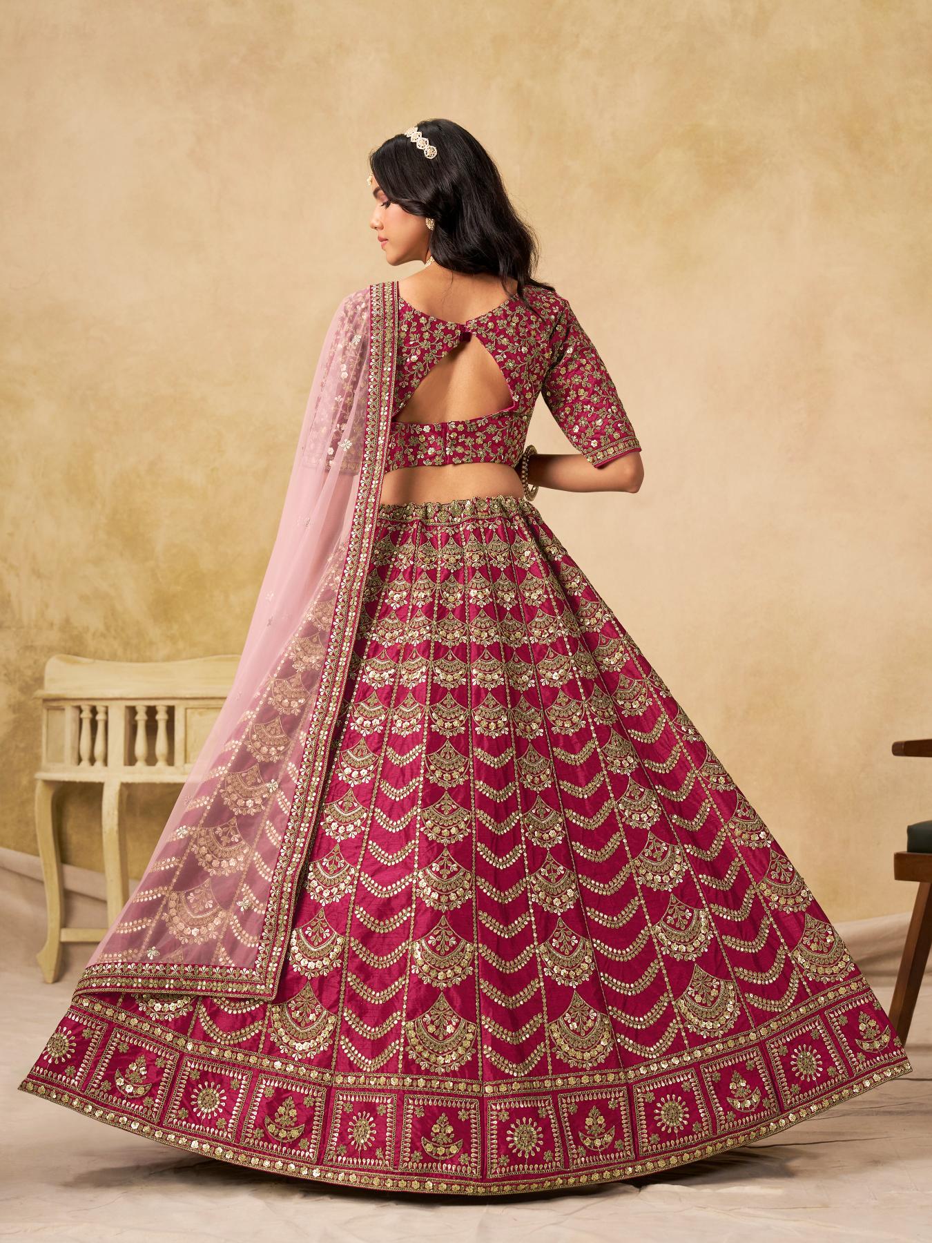 Maroon Art Silk Lehenga Choli — alternate view