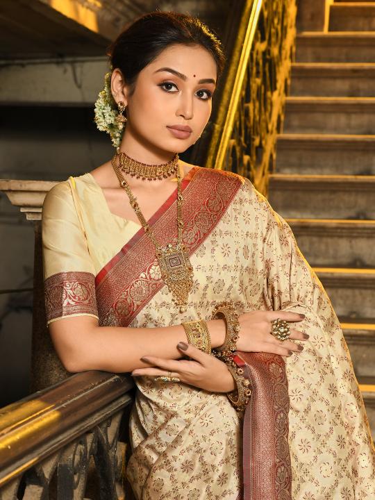 Maroon Banarasi Silk Saree — alternate view