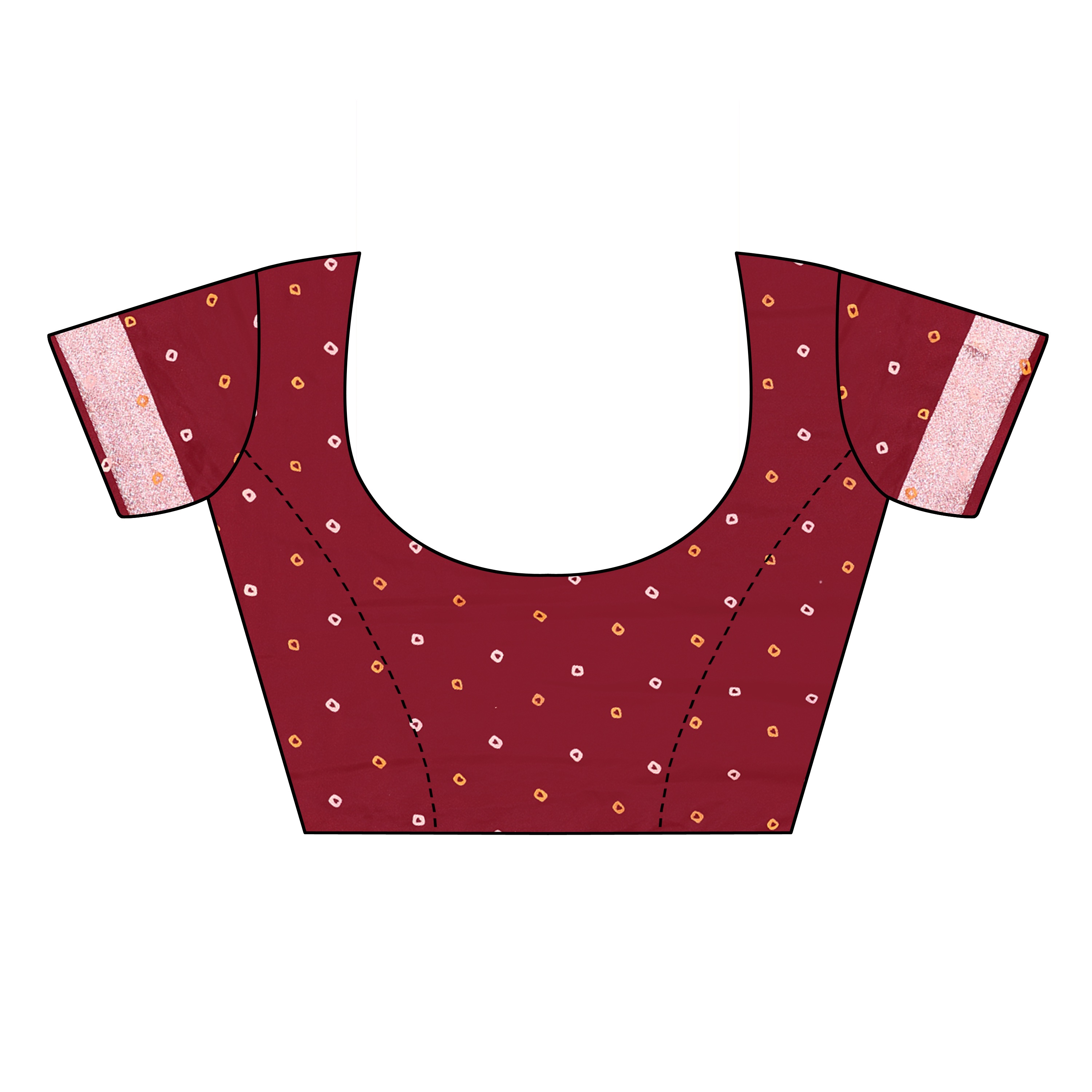 Maroon Bandhej Weaving Satin Silk Saree