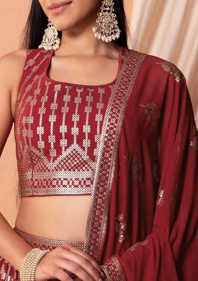 Maroon Georgette Georgette
