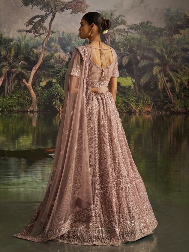 Mauve Soft Net Lehenga Choli — alternate view