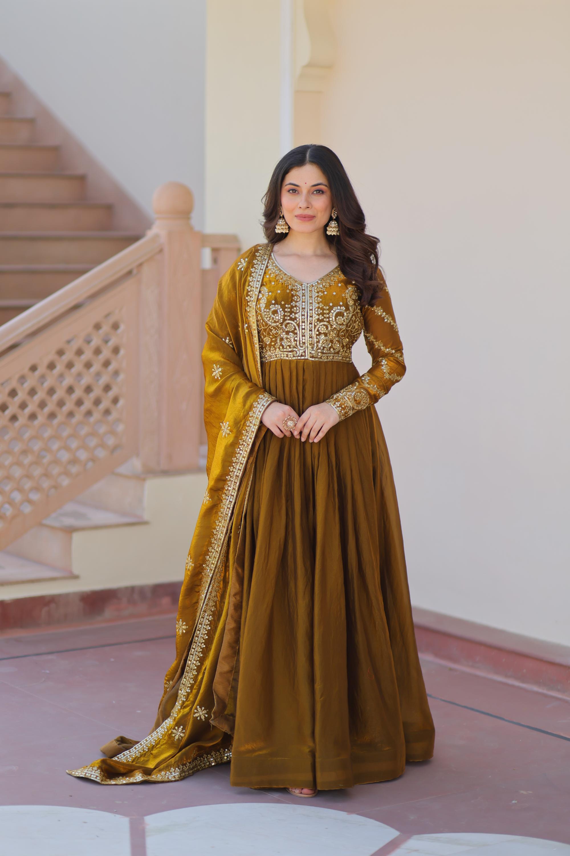 Mehendi Fendy Chiffon Gown