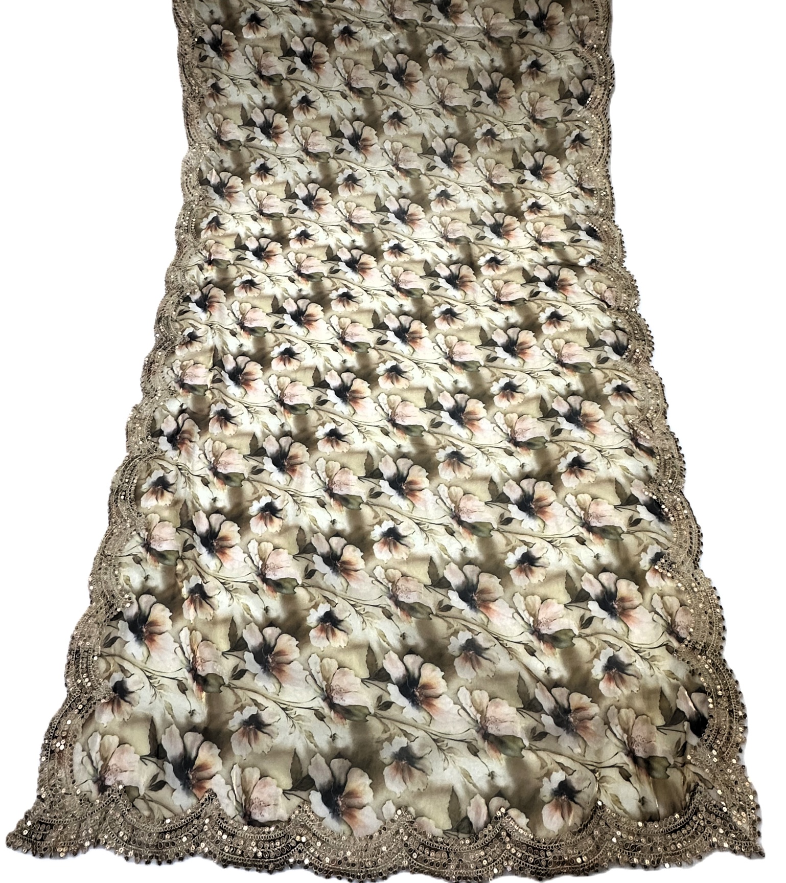 Mehendi Floral Digital Print Jimmy Choo Dupatta