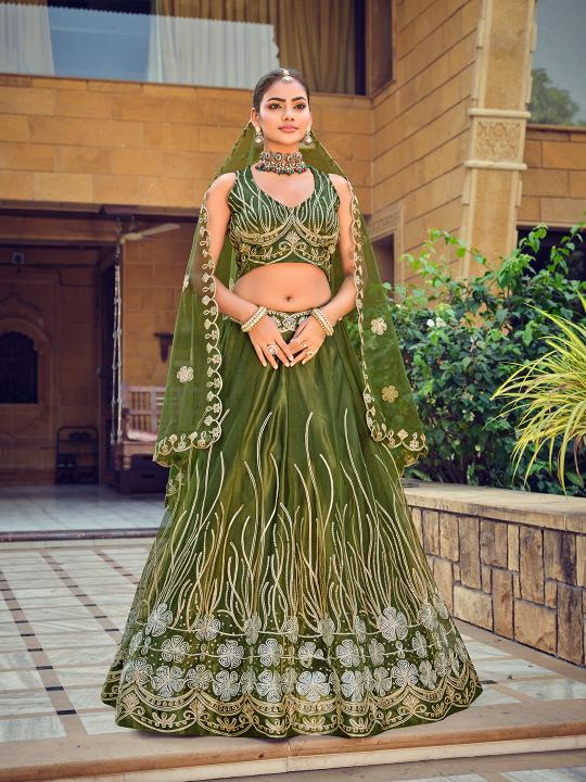 Mehendi Net Lehenga Choli