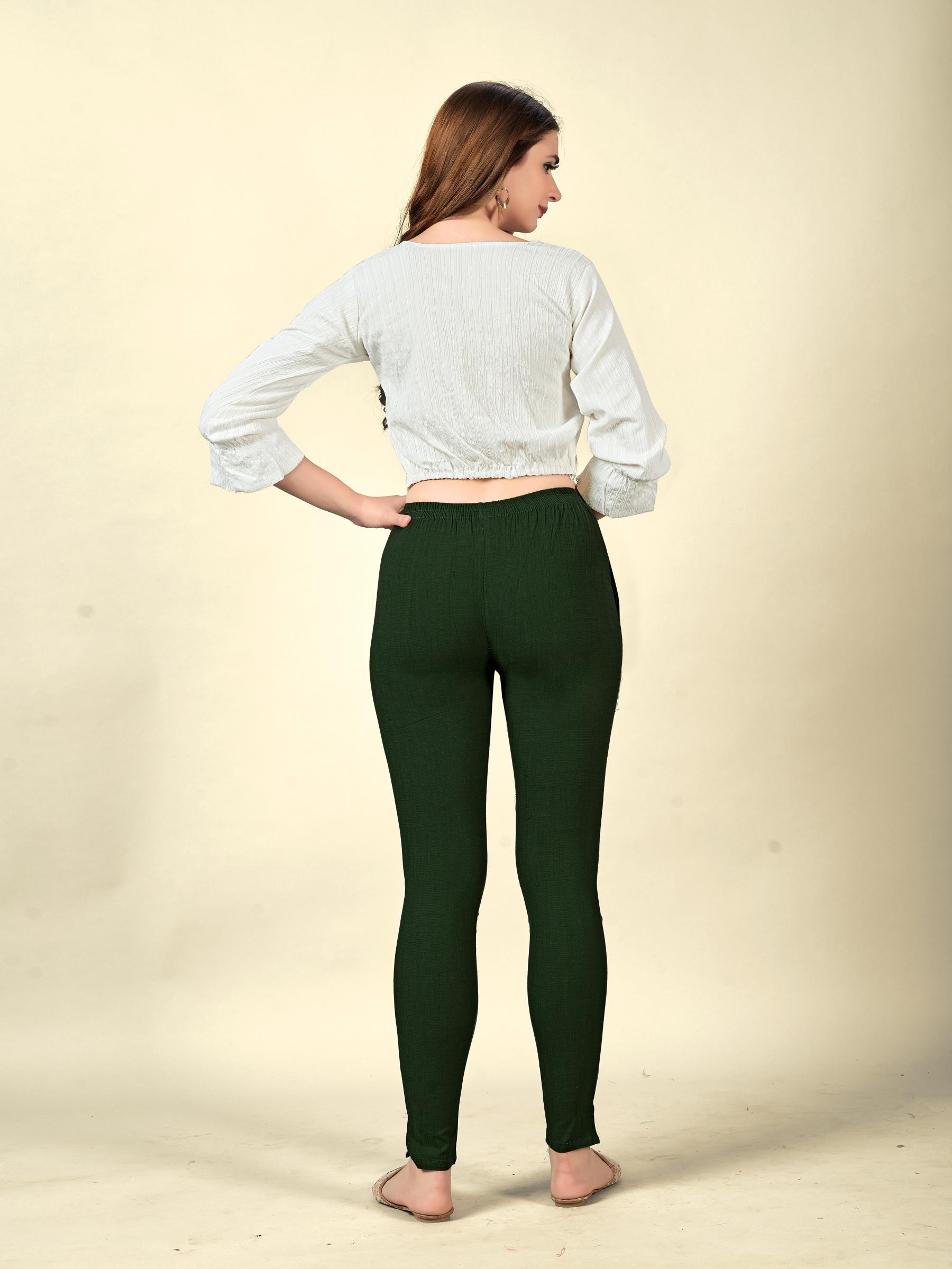 Mehendi Rayon Lycra Readymade Pant — alternate view