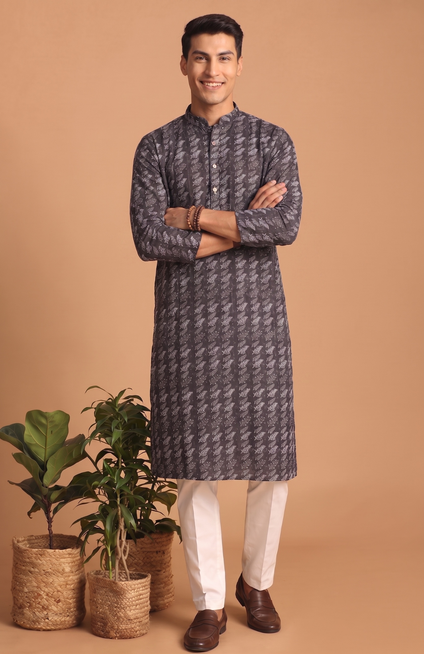 Multi Color Diamond Digital Print Cotton Kurta Pyjama