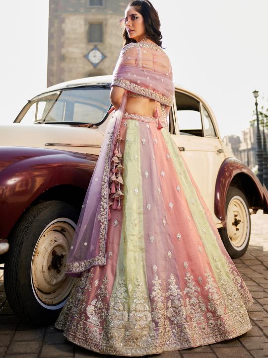 Multi Color Party Wear Lehenga — alternate view