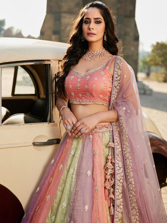 Multi Color Party Wear Lehenga
