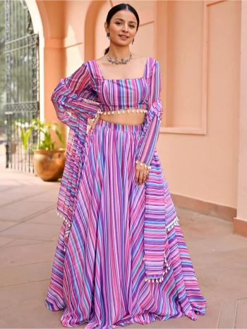 Multi Color Printed Lehenga
