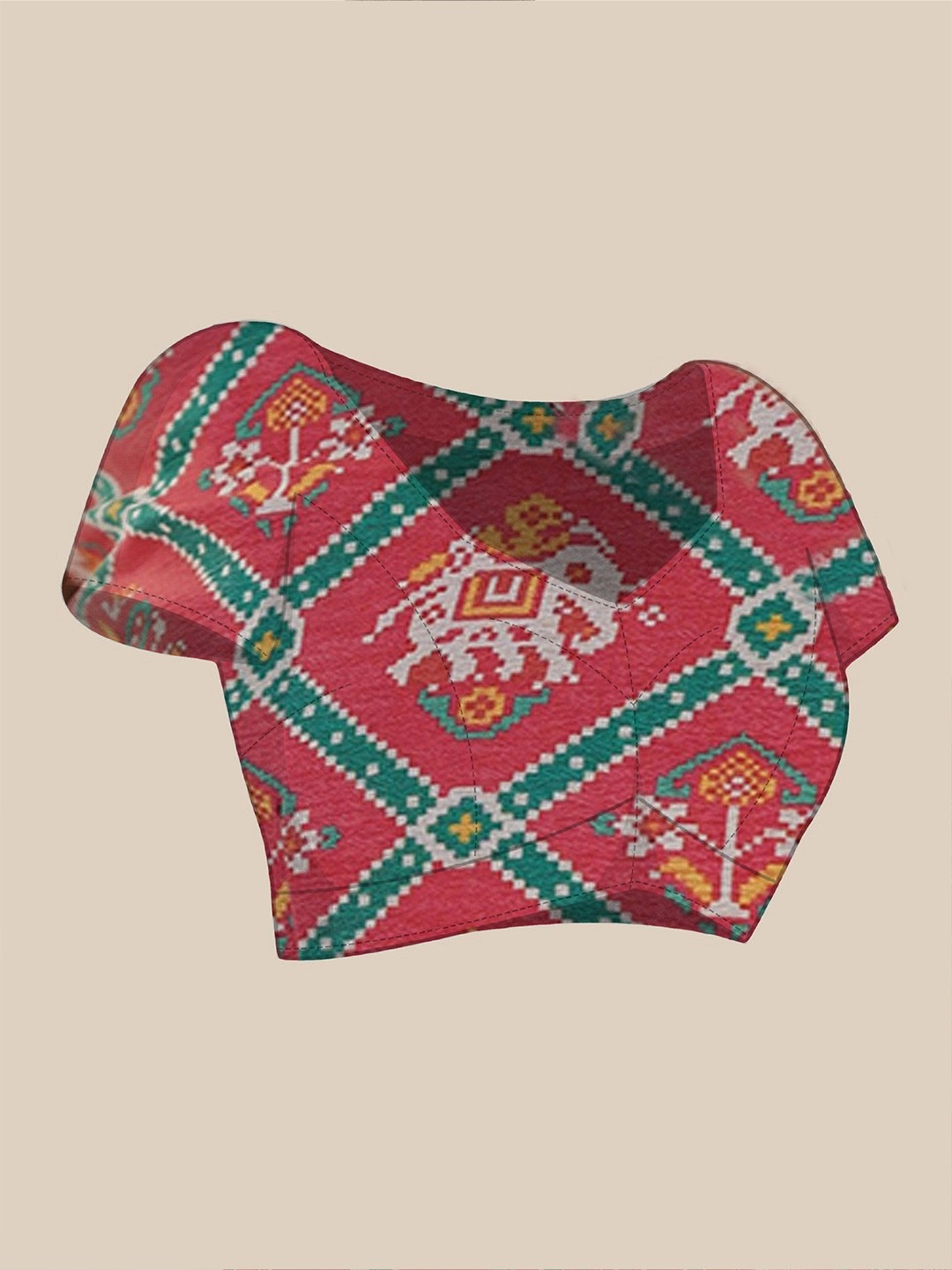 Multi Ethnic Motif Digital Print Georgette Saree
