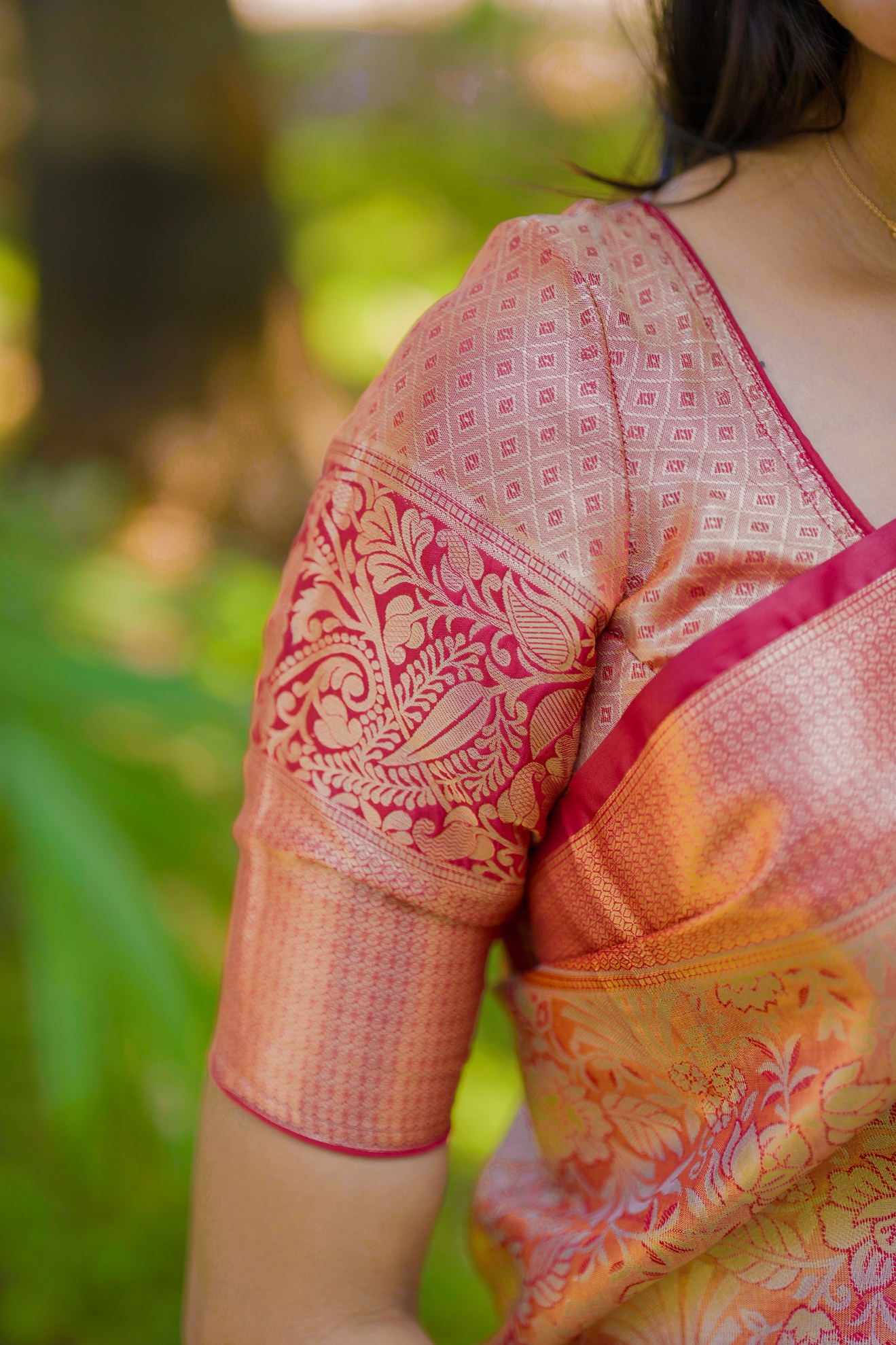 Multi Floral Zari Kanchipuram Silk Saree