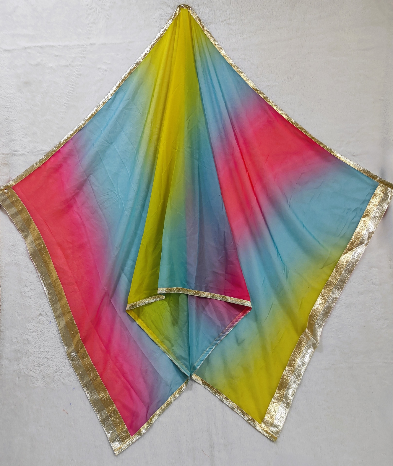 Multicolor Designer Digital Printed Organza Dupatta — alternate view