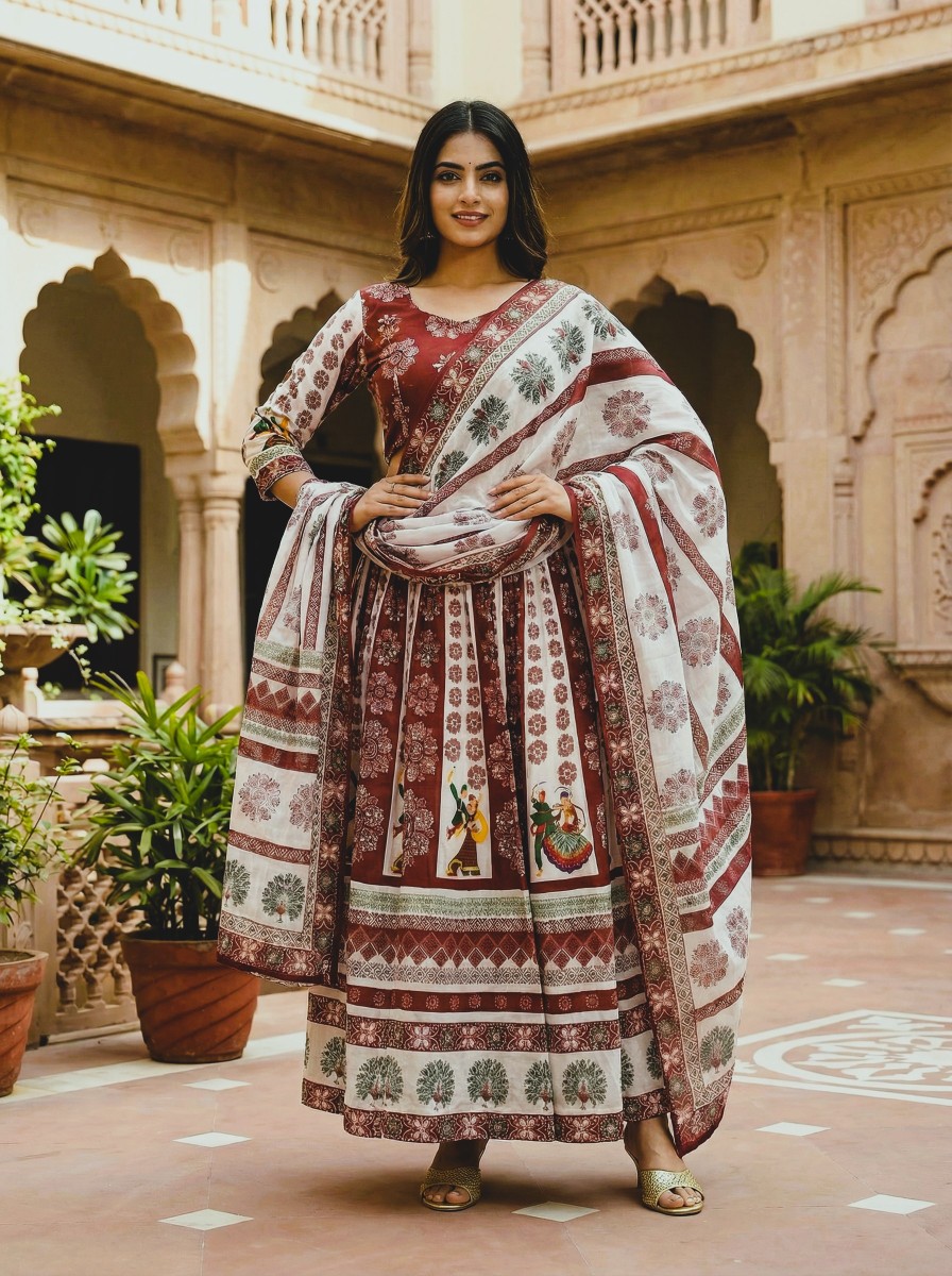 Multicolor Designer Printed Cotton Rayon Lehenga Choli
