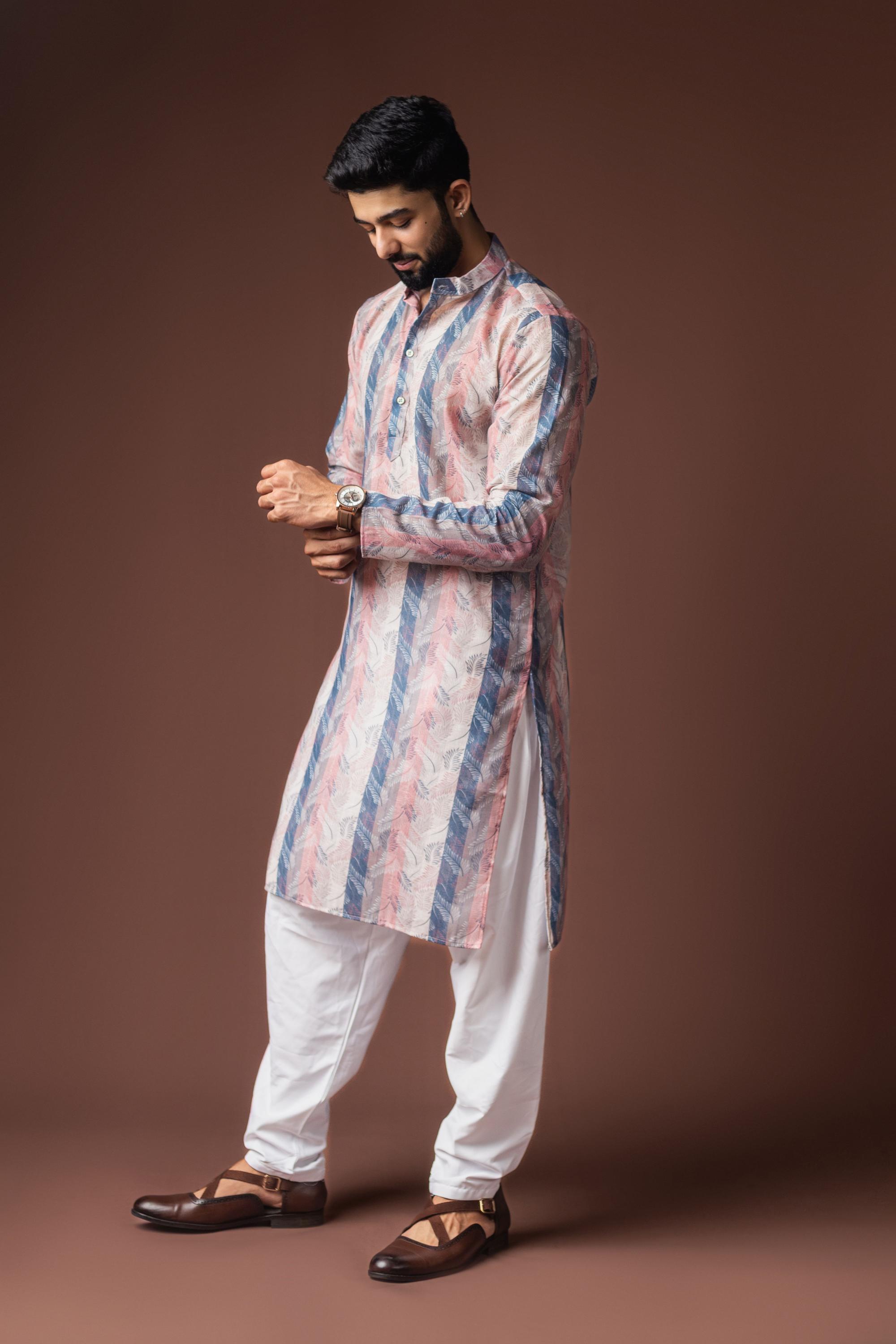 Multy Blended Linen Kurta Payjama