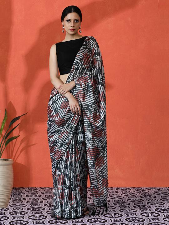 Multy Chinnon Digital Printed Saree