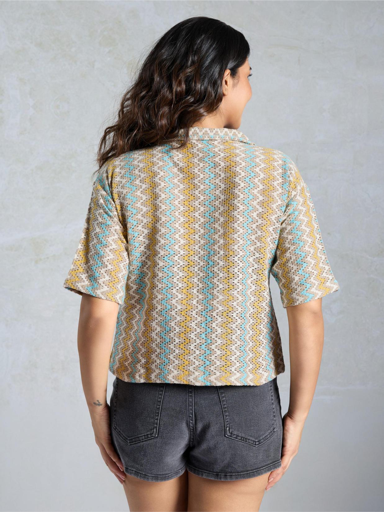 Multy Knited Short Crocks Shirt — alternate view