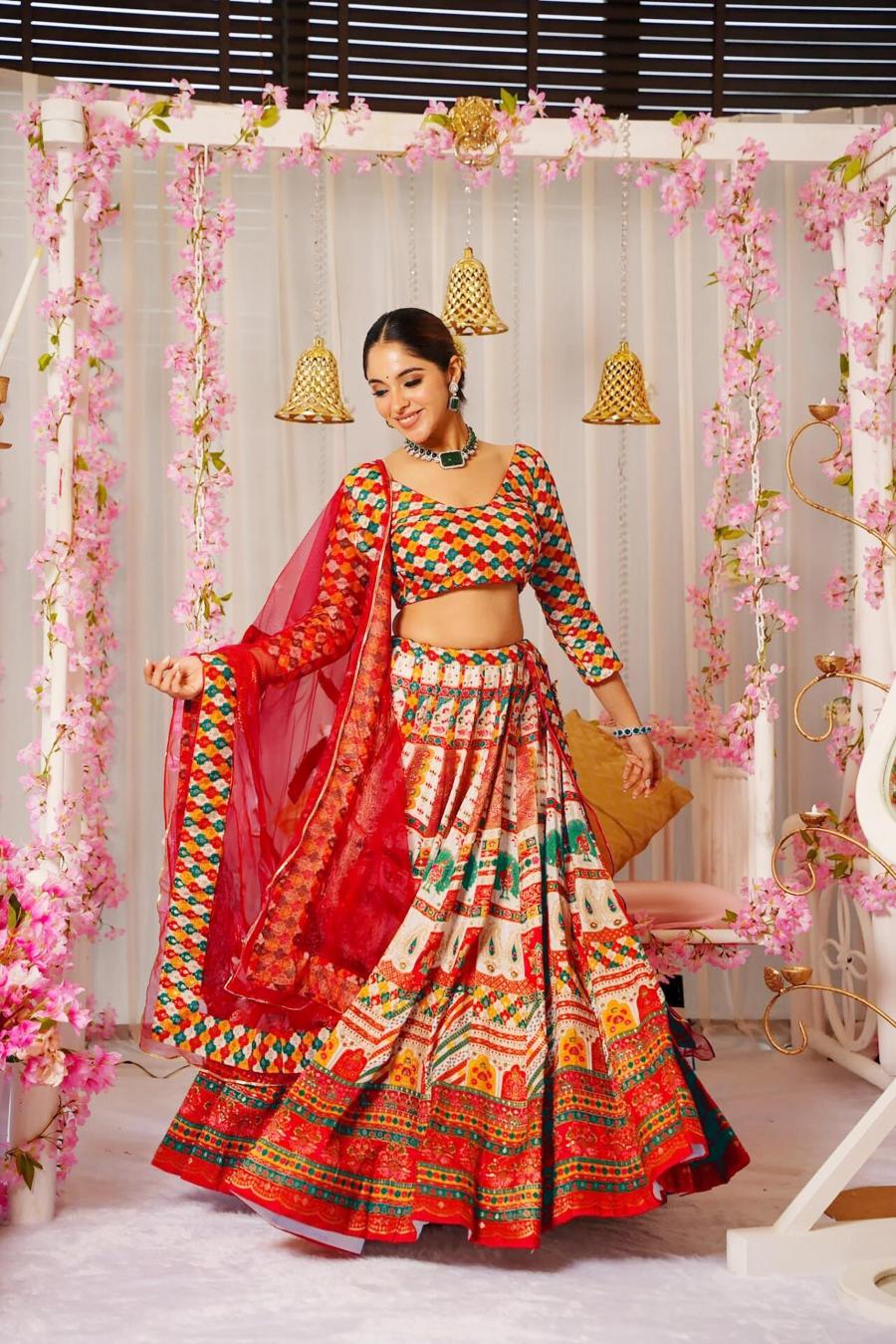 Multy Silk Crop Top Lehenga — alternate view