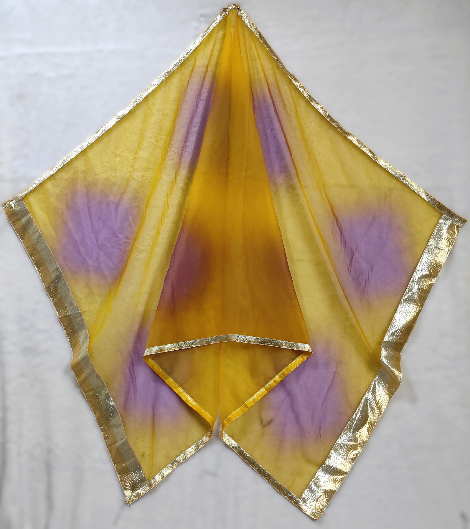 Mustard Designer Digital Printed Organza Dupatta — alternate view