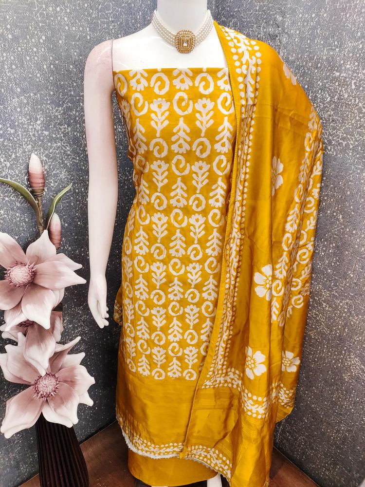 Mustard Gajji Silk Salwar Suit