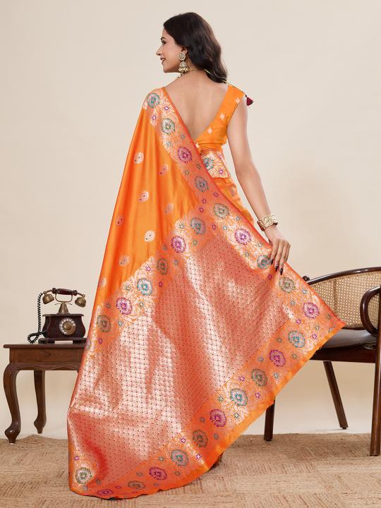 Mustard Soft Silk Saree — alternate view