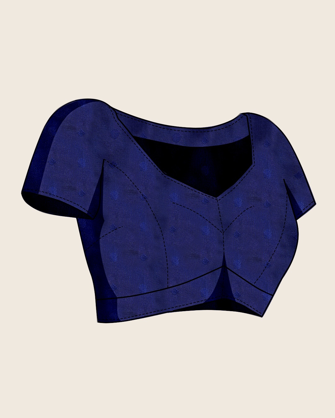 Navy Blue Silk Dual Tone Zari Woven Designer Saree
