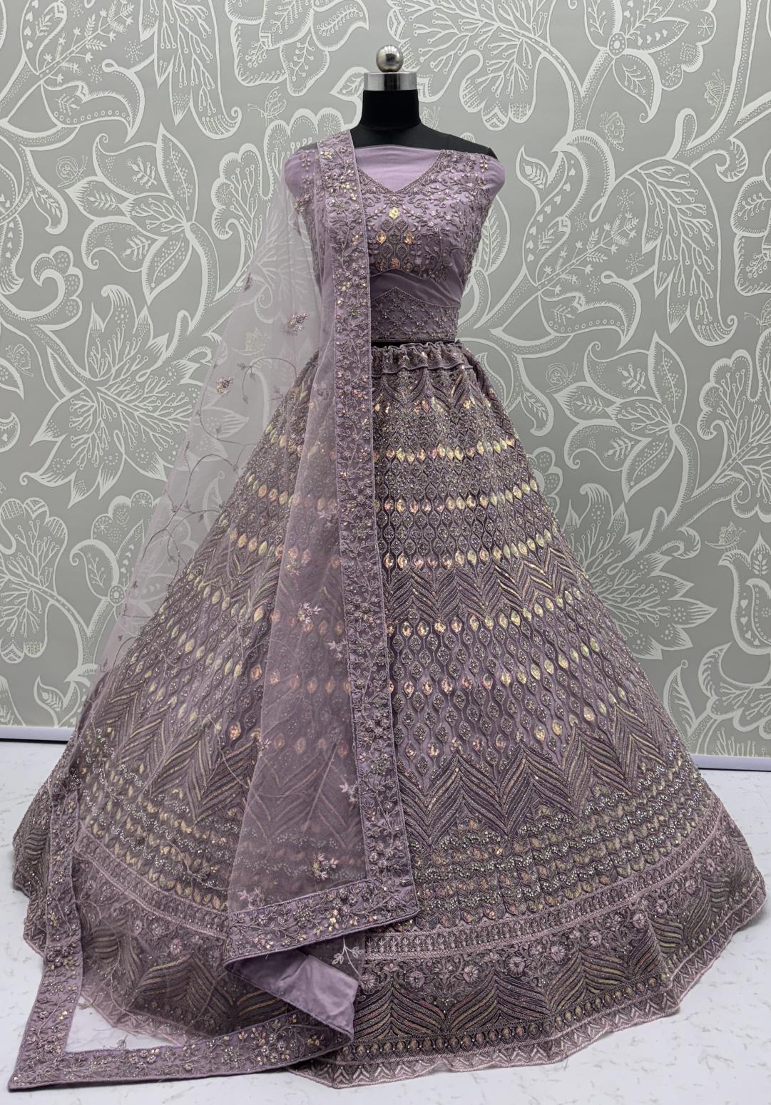 Onion Net Lehenga Choli