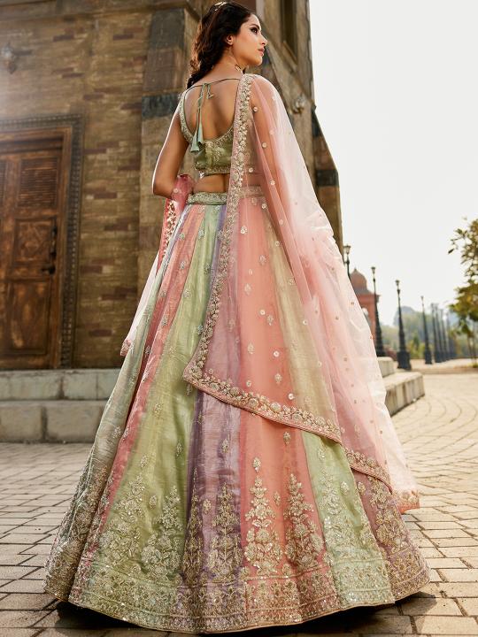 Party Wear Multi Color Lehenga — alternate view
