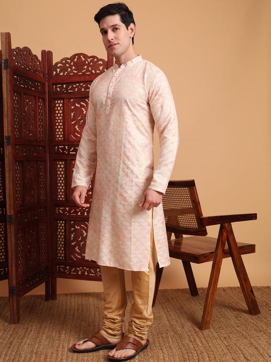 Peach Cotton Kurta — alternate view