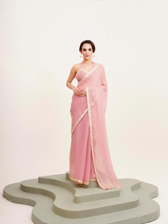 PinK Chiffon Saree
