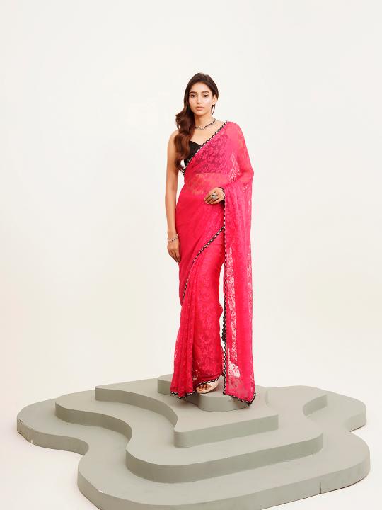 Pink Brasso Saree