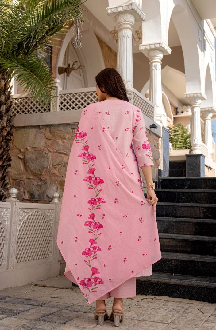 Pink Chanderi Readymade Suits — alternate view