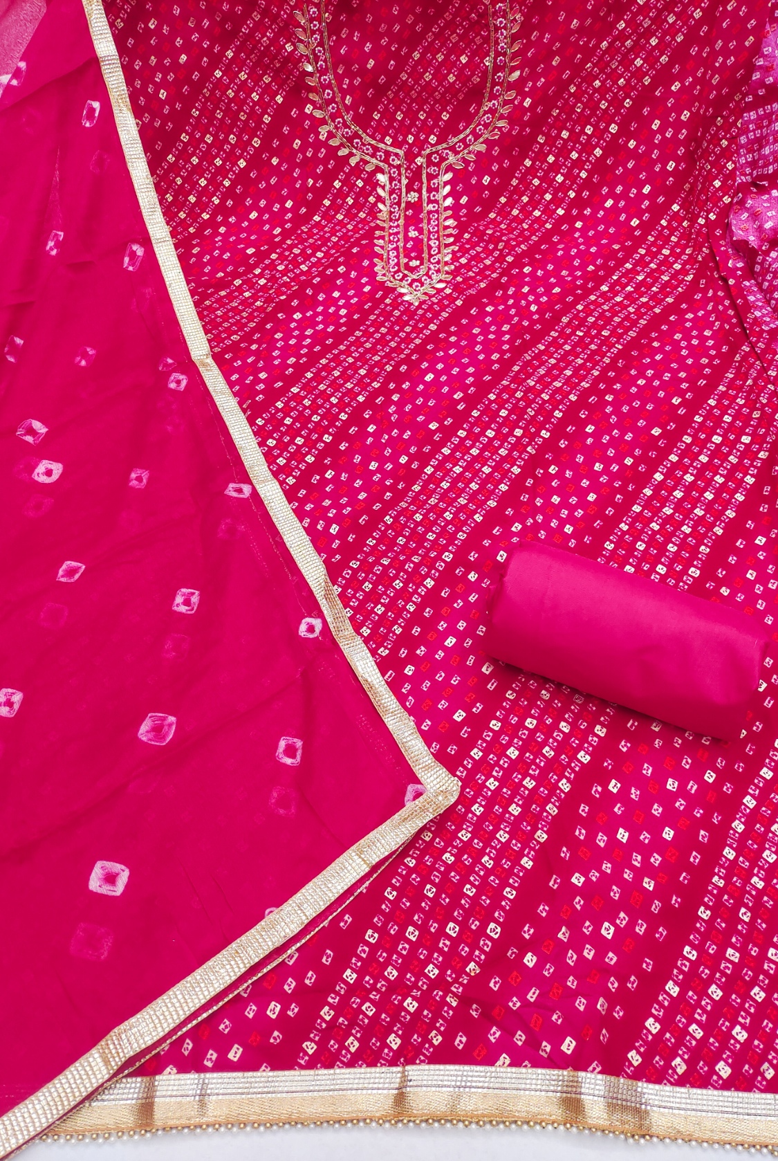 Pink Cotton Soft Pattern Salwar Suit