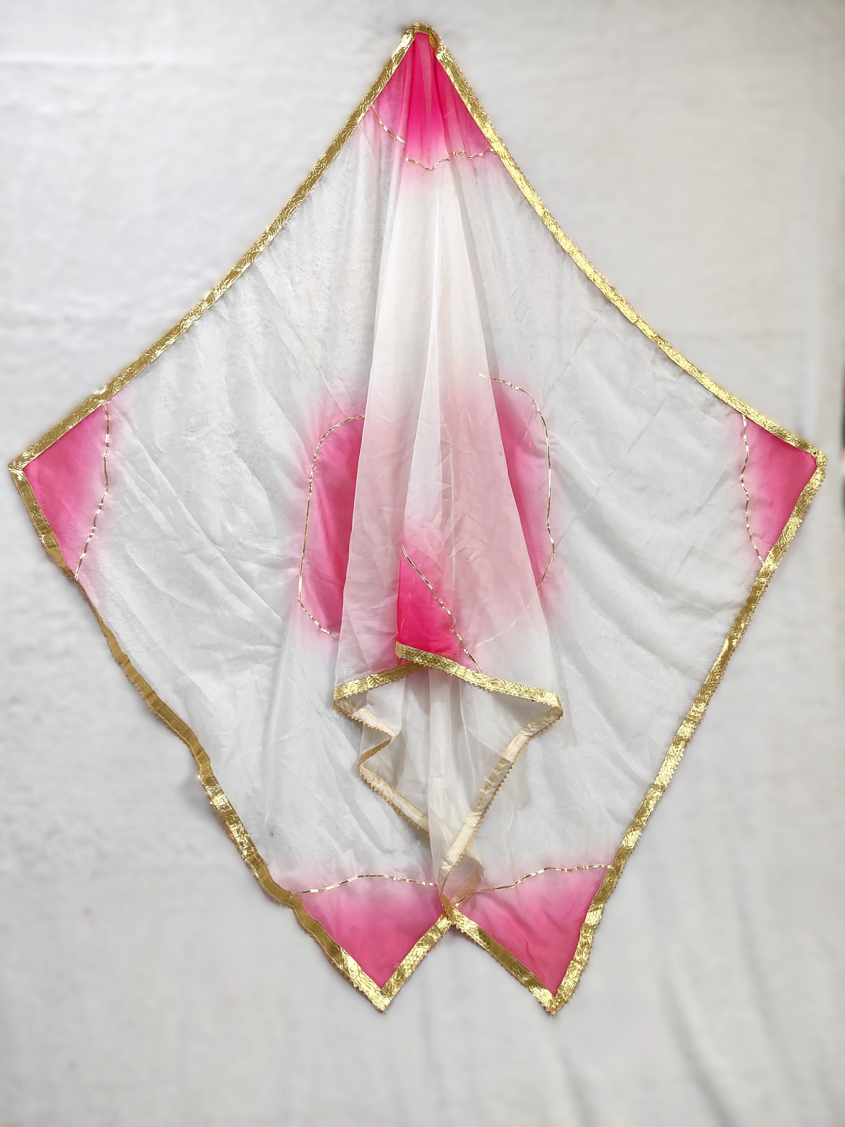 Pink Designer Digital Printed Organza Dupatta — alternate view
