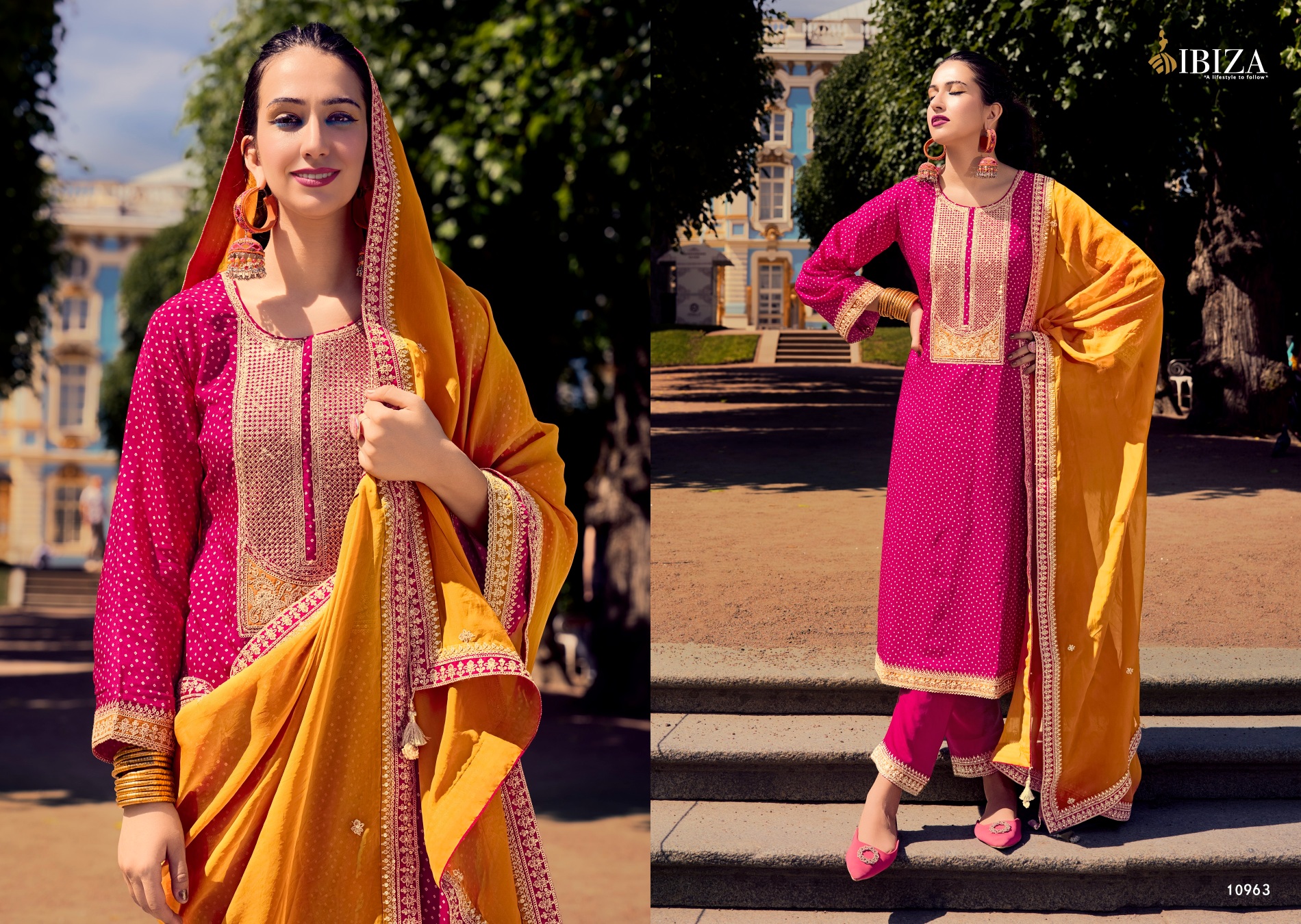 Pink Digital Print Bambarg Salwar Suit