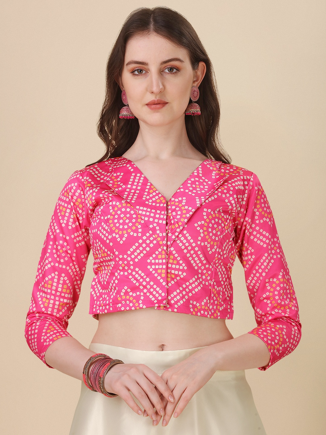 Pink Digital Print Designer Satin Silk Lehenga Choli